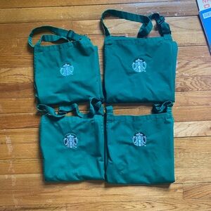 Starbucks Green Aprons Set of 4